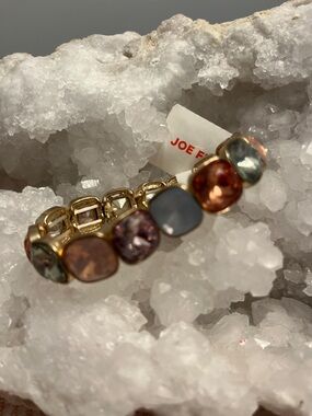 💎 2/$20 B47 NWT JOE FRESH Large Coloirful Crystal Stretch Bracelet MSRP $22